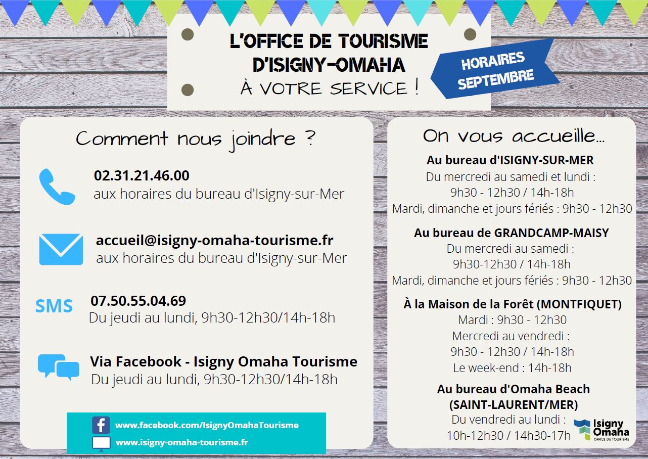 Ouverture Office tourisme Isigny Omaha Ouverture Office tourisme Isigny Omaha