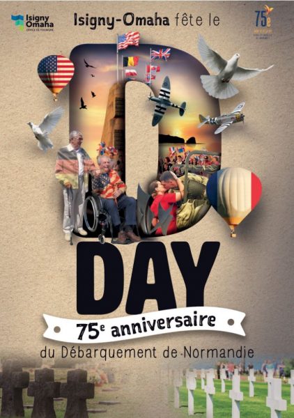 Affiche 75e anniversaire du Débarquement Isigny-Omaha Tourisme