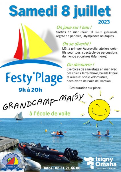 Voir la suite de l'actualité 8 juillet, 6e édition de Festy'plage à Grandcamp-Maisy