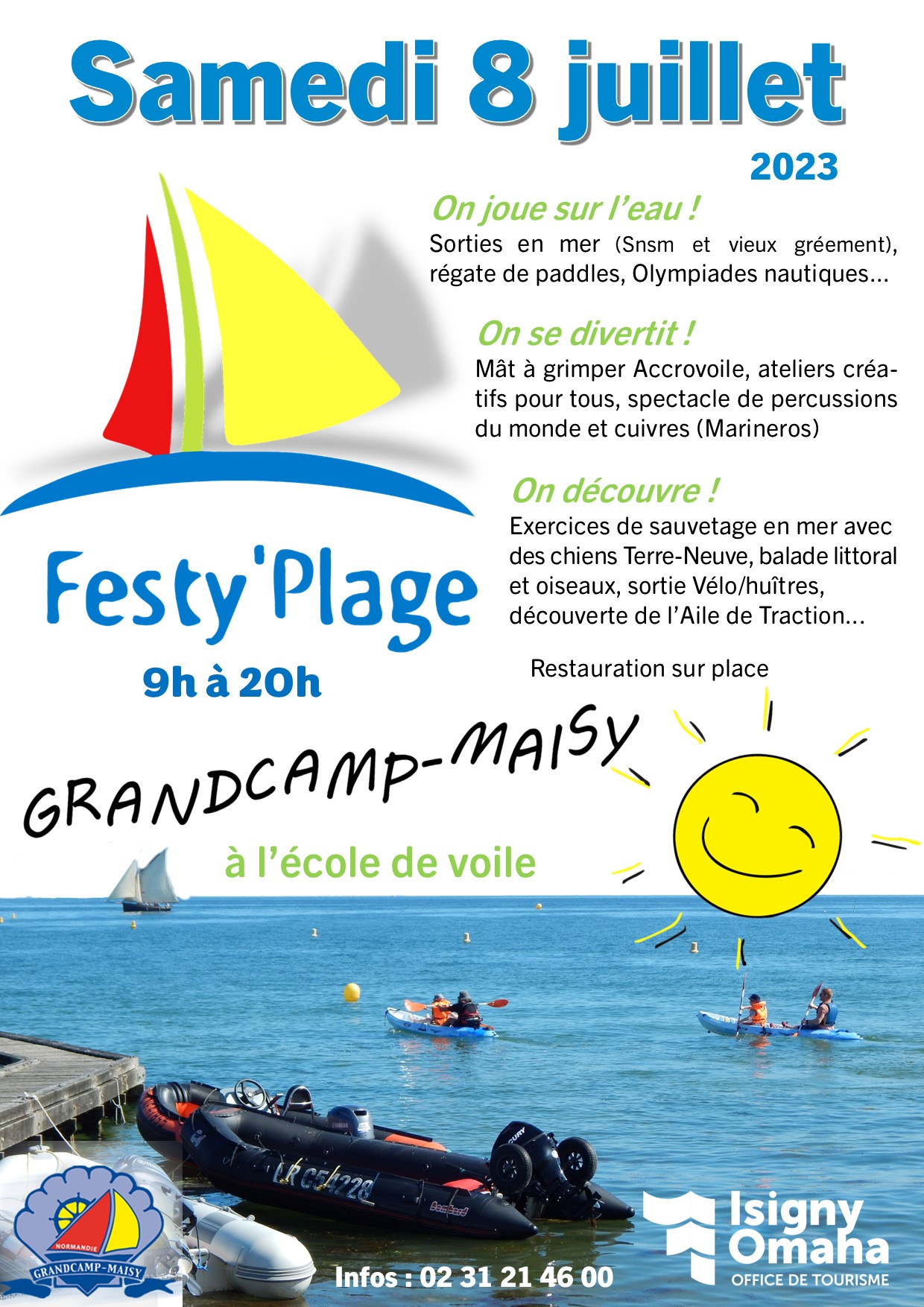 affiche festy'plage Grandcamp Maisy